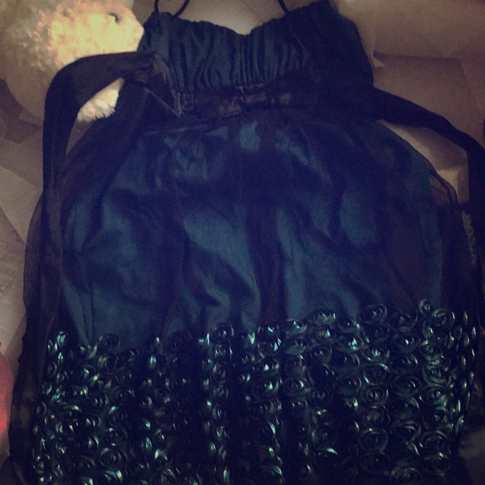 Ruby Roxanne black and blue flower dress
